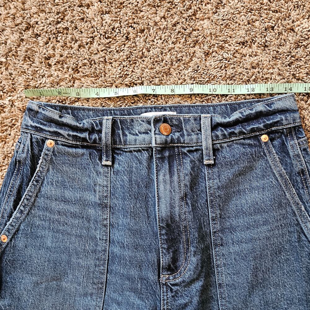 Pistola Barrel Leg Jeans Women 28 Blue High Rise Utility Denim Relaxed‎ Fit - Picture 2 of 12